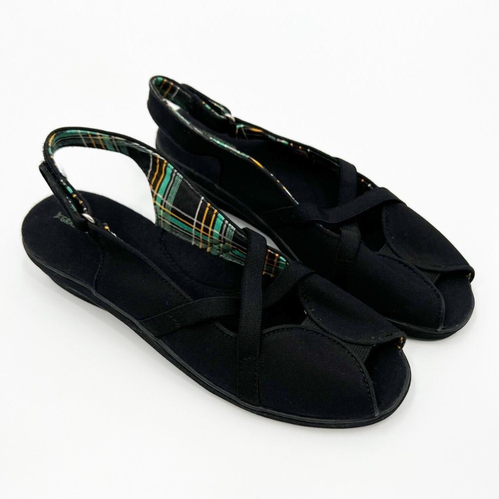 Grasshoppers Black Stretch Sandals